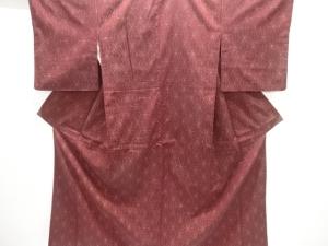 麻の葉織り出し手織り紬着物